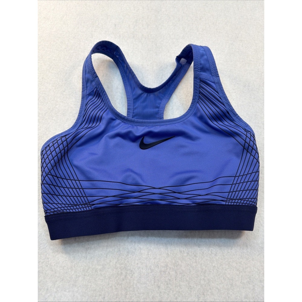 Nike Medium Supportβ Dri-fit Sports Bra Size Small Blue With Navy Blue Accents